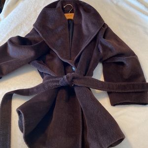 Cinzia Rocca brown llama jacket/coat sz 16